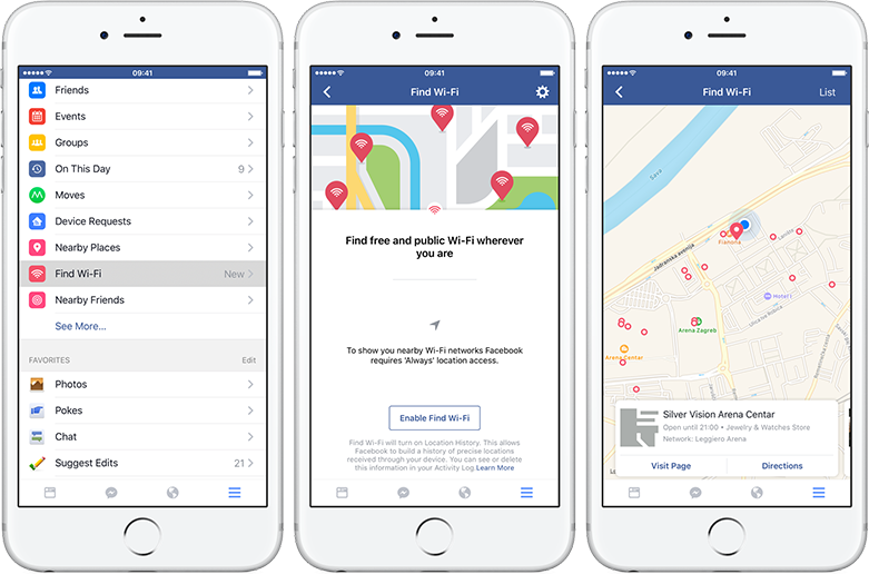 Cách tìm điểm phát WiFi trên ứng dụng Facebook - hinh 1