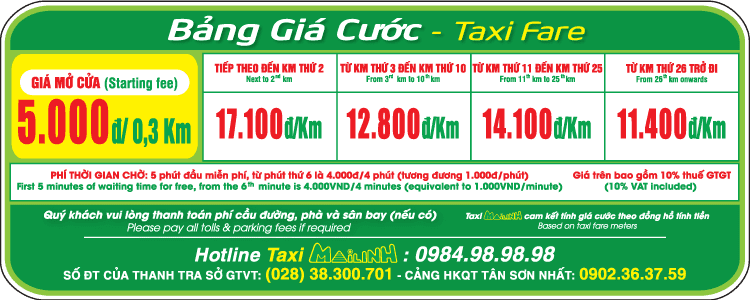 Bảng giá cước Taxi Mai Linh - hinh 5