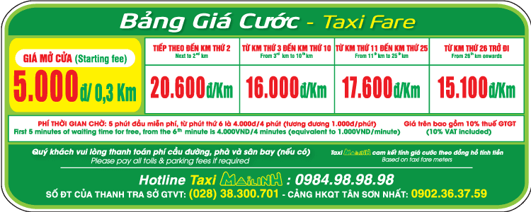 Bảng giá cước Taxi Mai Linh - hinh 4