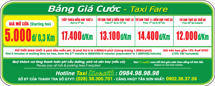 Bảng giá cước Taxi Mai Linh - hinh 2