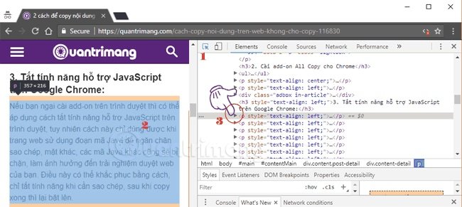 Mẹo để copy nội dung trên trang web không cho copy - hinh 2