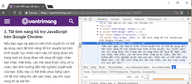 Mẹo để copy nội dung trên trang web không cho copy - hinh 3