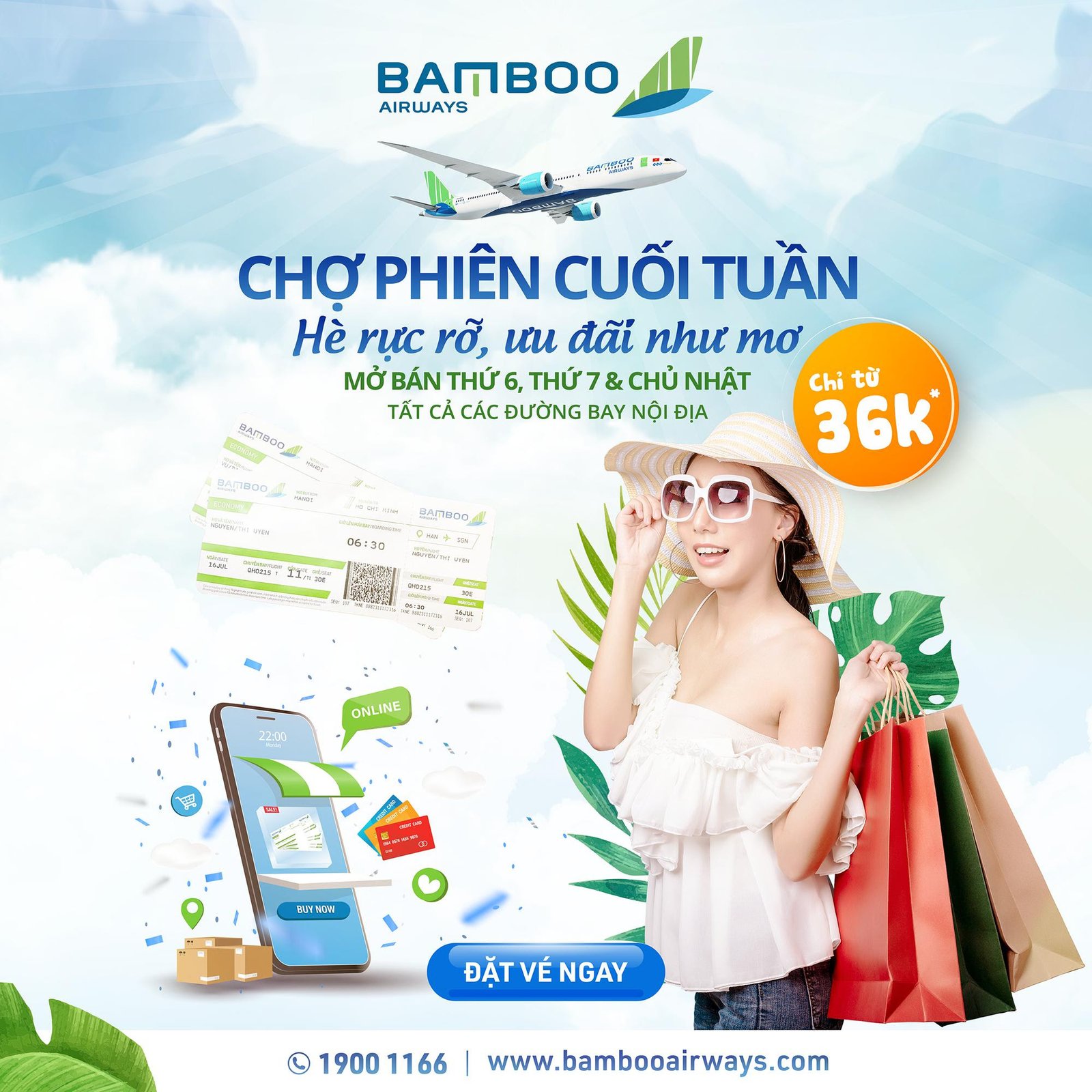 vé 36k - Chợ phiên cuối tuần cùng Bamboo Airways