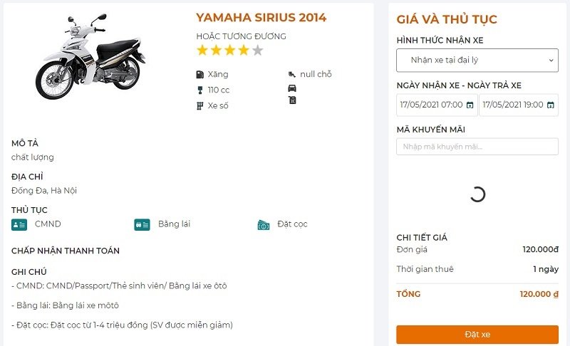 Thuê xe máy Hà Nội uy tín, chất lượng nhất - hinh 04