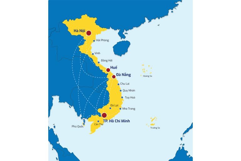 mạng đường bay Vietravel Airlines
