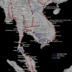 Bản đồ các tuyến tàu ở Đông Nam Á