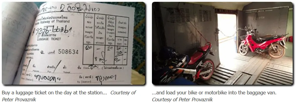 Buy a luggage ticket on the day at the station... Courtesy of Peter Provaznik